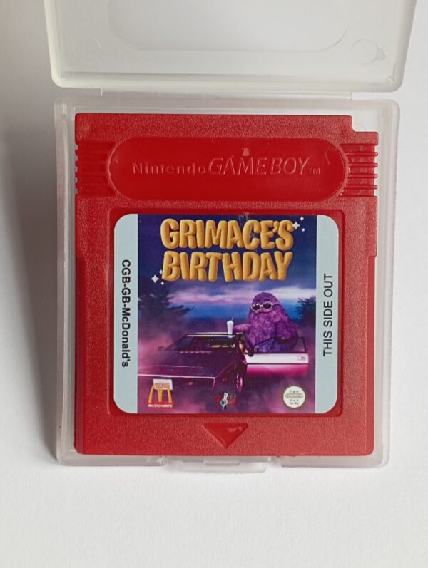 GRIMACE'S BIRTHDAY for gameboy color new homebrew 2023 Mc Donald's game boy