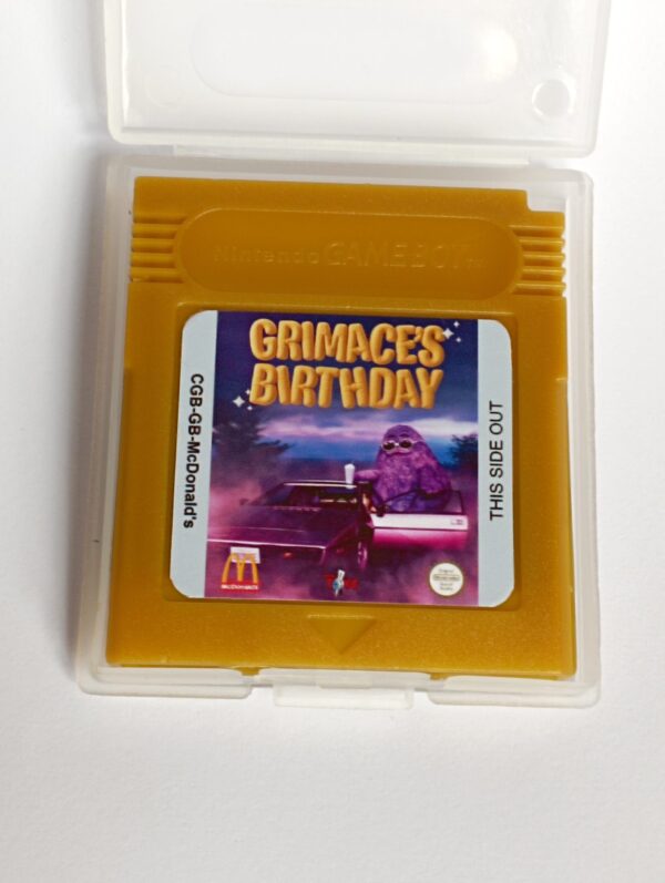 GRIMACE'S BIRTHDAY for gameboy color new homebrew 2023 Mc Donald's game boy