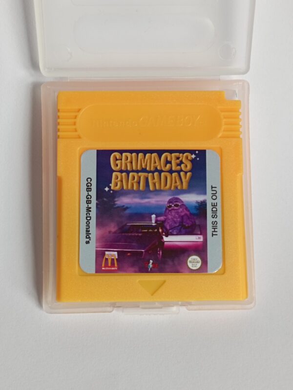 GRIMACE'S BIRTHDAY for gameboy color new homebrew 2023 Mc Donald's game boy