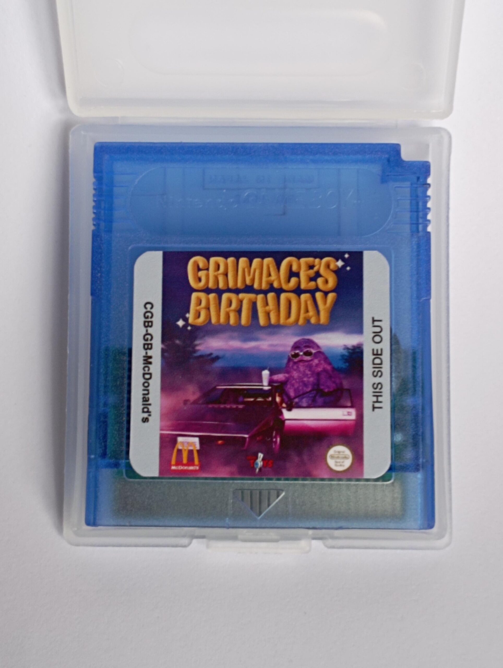 GRIMACE'S BIRTHDAY for gameboy color new homebrew 2023 Mc Donald's game boy