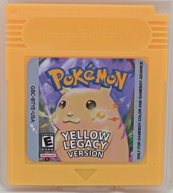 Pokémon Yellow Legacy – All 151 Pokémon, Rebalanced & Harder Kanto | Game Boy Cartridge