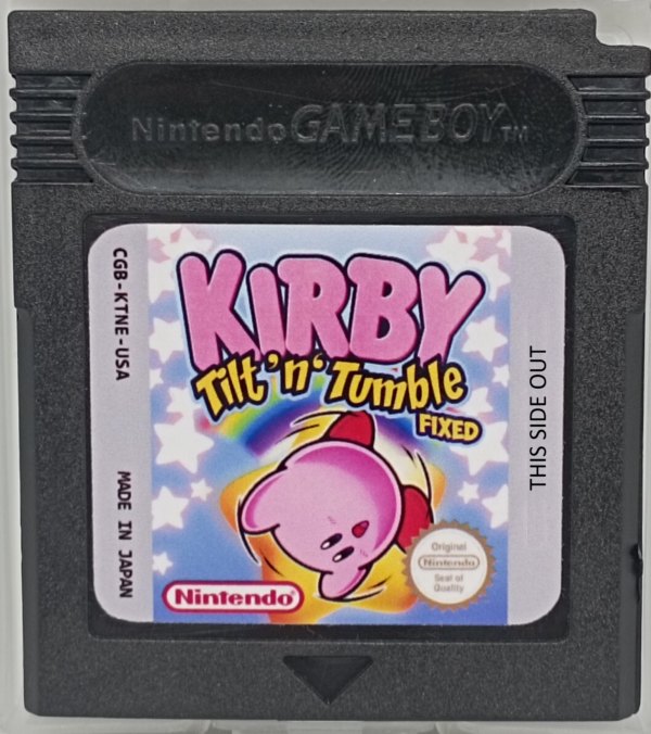 kirby-tilt-n-tumble-with-d-pad-controls-on-real-gbc-hardware_1 Kirby Tilt 'n' Tumble – D-Pad Hack, Play Without Tilt Sensor on Any GBC | Custom Game Boy Color Cartridge
